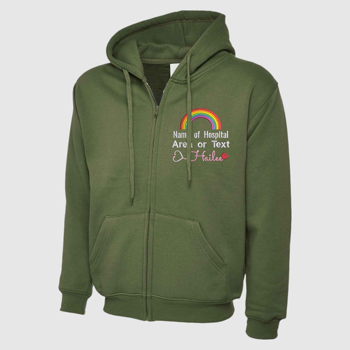 Embroidered Healthcare Professional Zip Up Hoodie