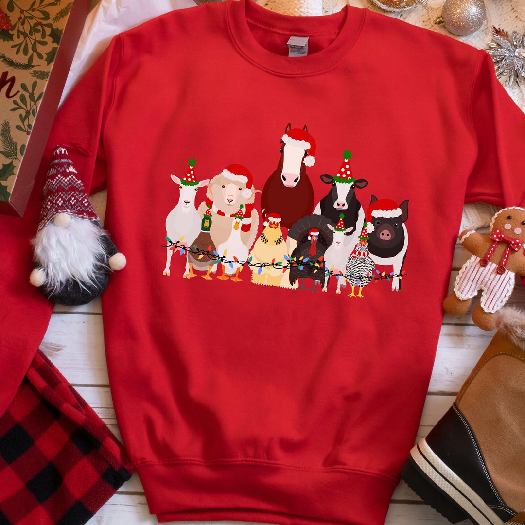 Christmas Harvest print hoodie