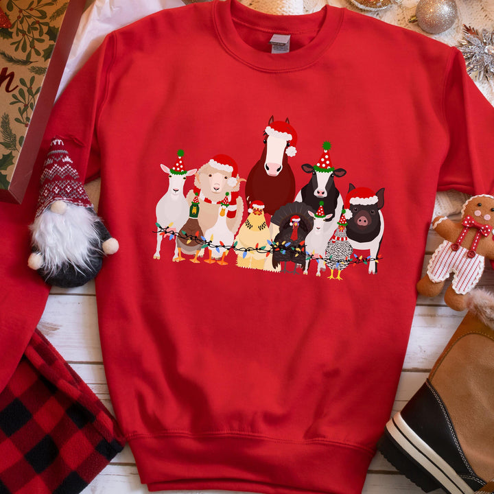 Christmas Harvest print hoodie