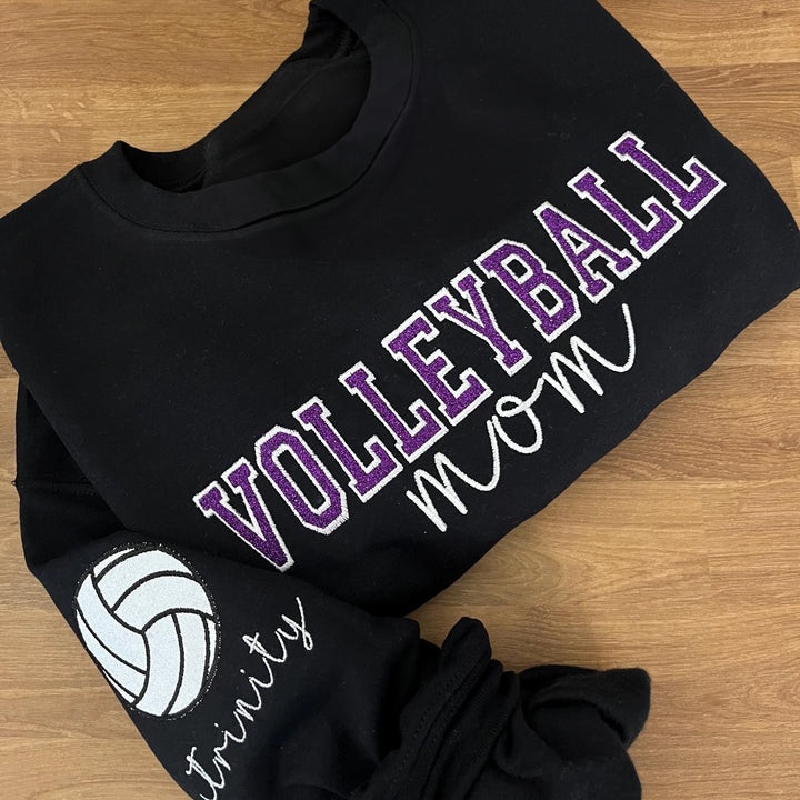 Personalized Embroidered Volleyball Mom Sweatshirt