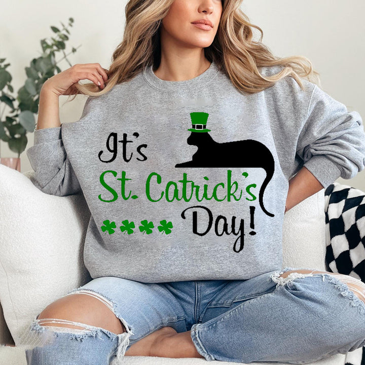 Sweat-shirt « One Lucky Cat Mom »