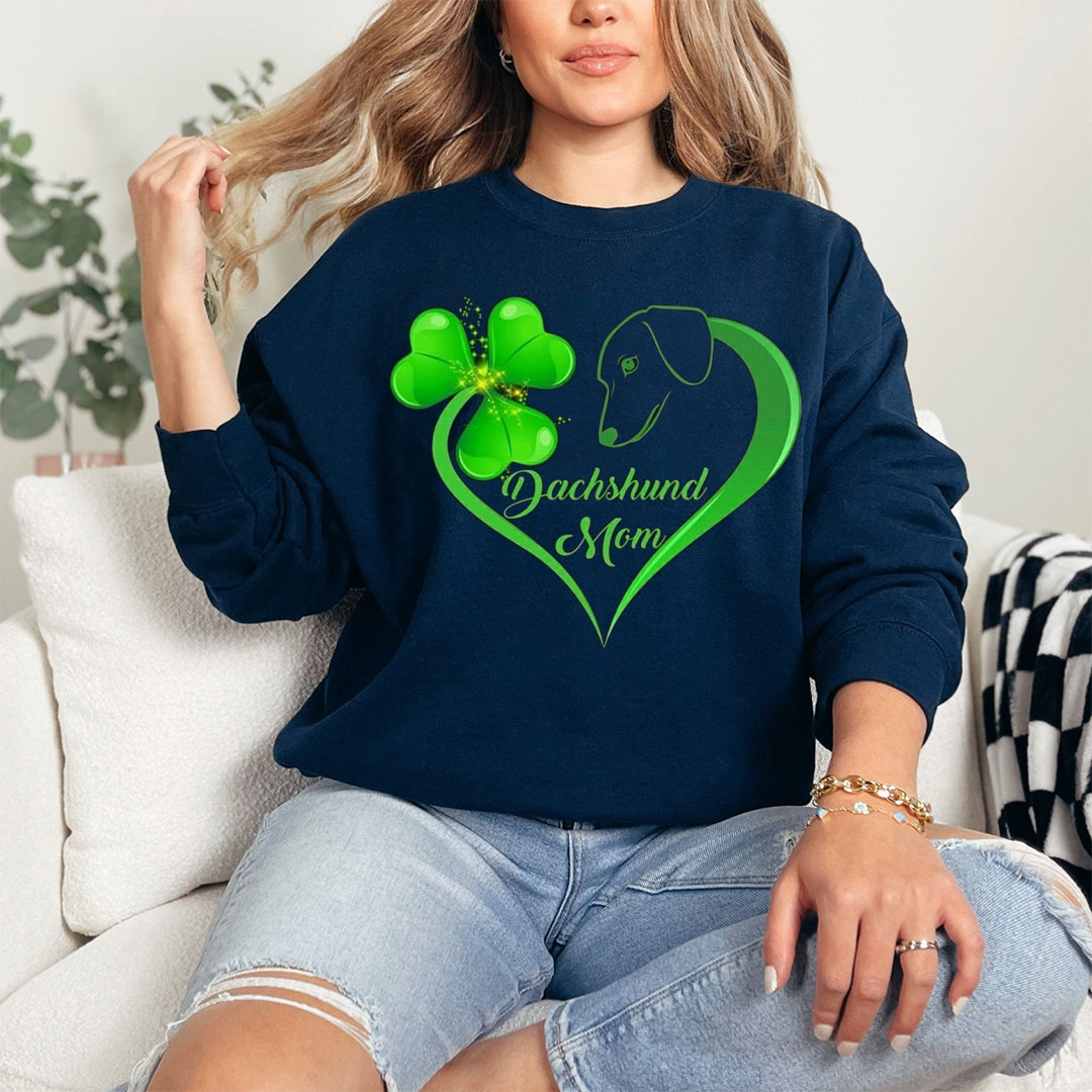 Custom St. Patrick's doghead clover sweatshirt