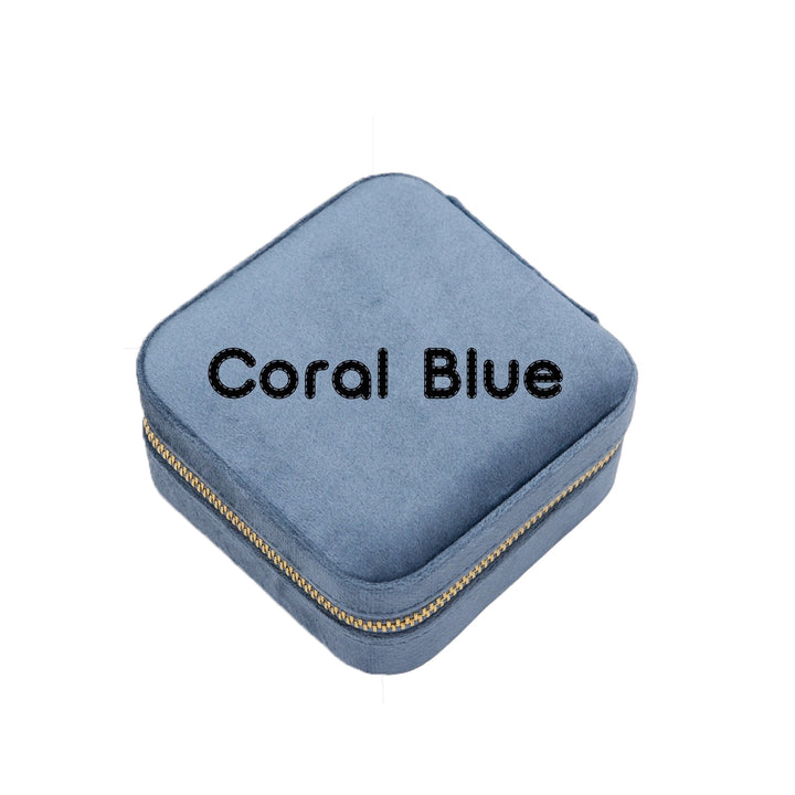Custom Name Velvet Travel Jewelry Case • Personalized Jewelry Box
