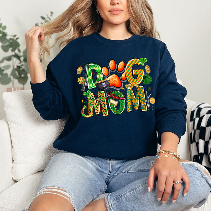 St. Patrick's Day Dog Paw Mom Sweatshirt