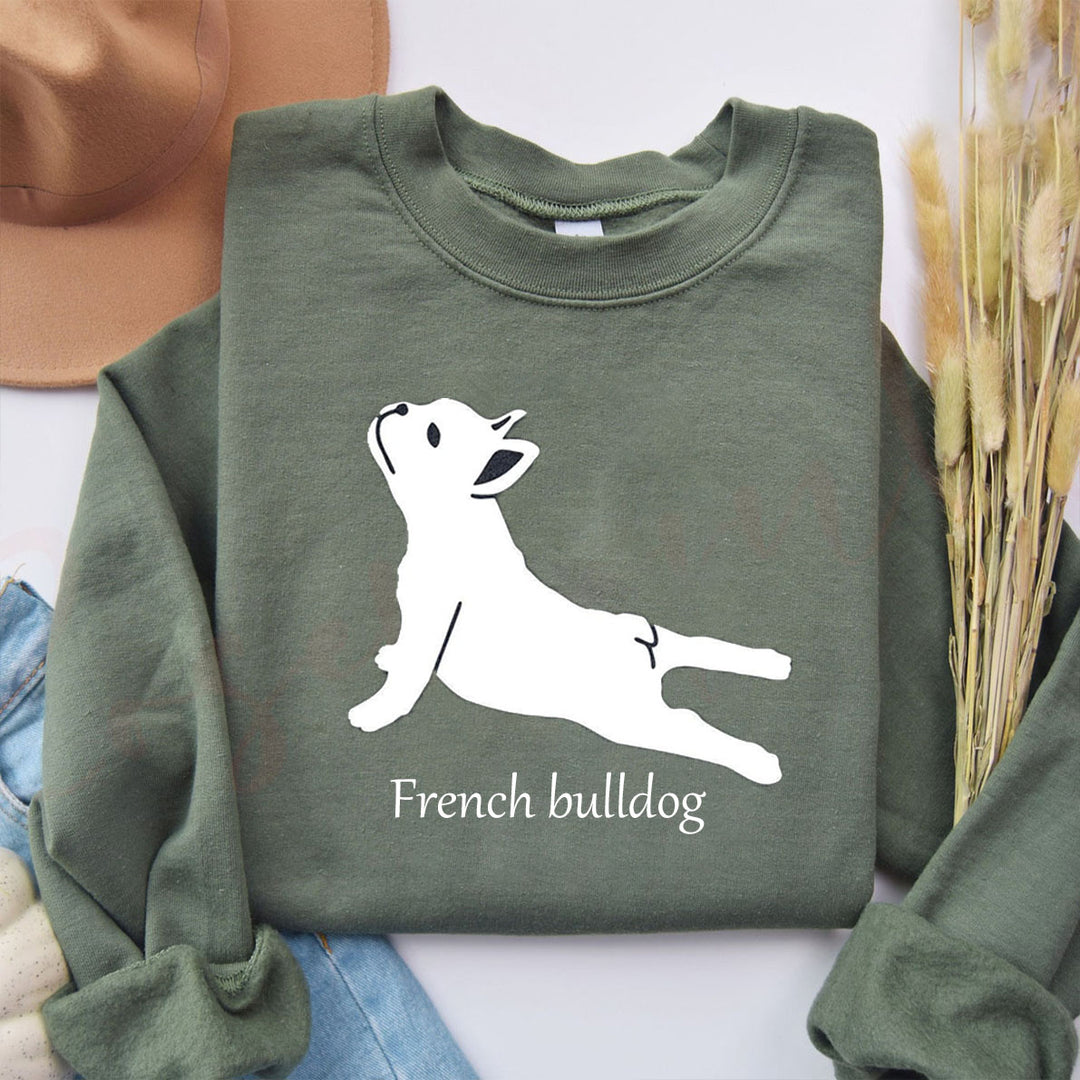 French Bulldog Yoga Hoodie, French Bulldog Hoodie, Bulldog Lover Hoodie