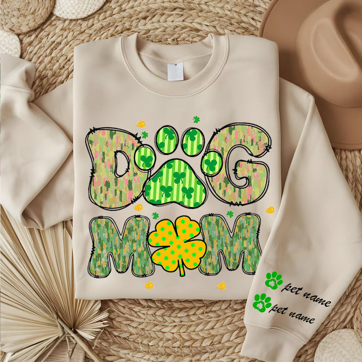 Dog Mom St Patricks Coquette Sweatshirt