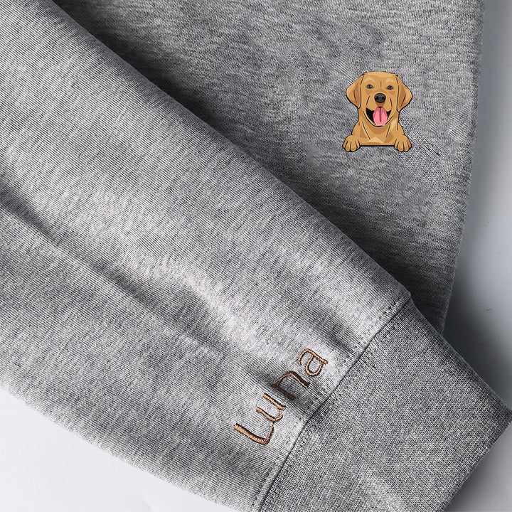 Custom Dog Cat Face Sweatshirt, Gift for Dog Mom, Pet Portrait Shirt