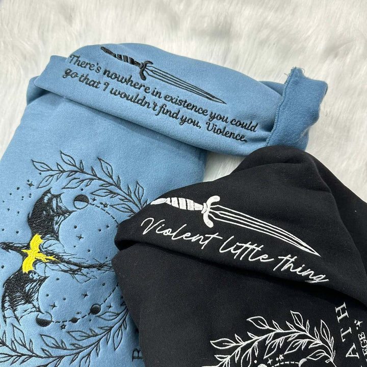 Fourth Wing Embroider Sweatshirt, Custom Basgiath War College
