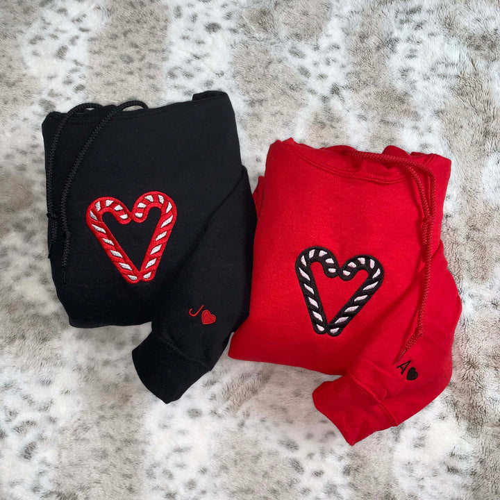 Custom Christmas candy stick hoodie