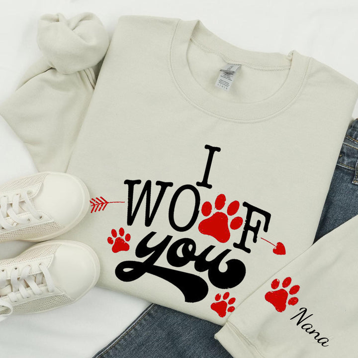 Custom Valentine's Day i woof you hoodie