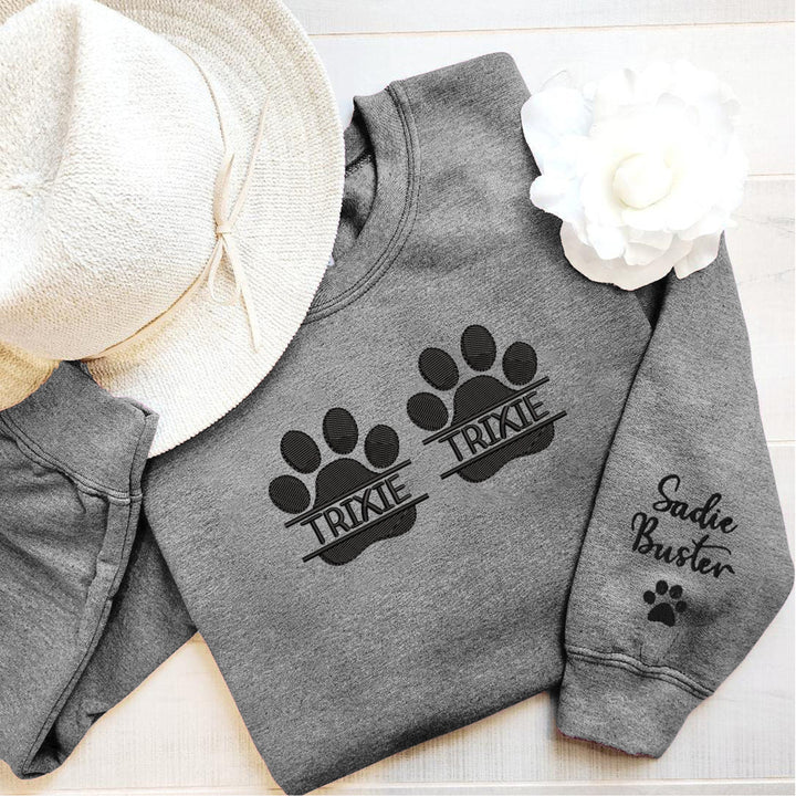 Custom claw print embroidery hoodie