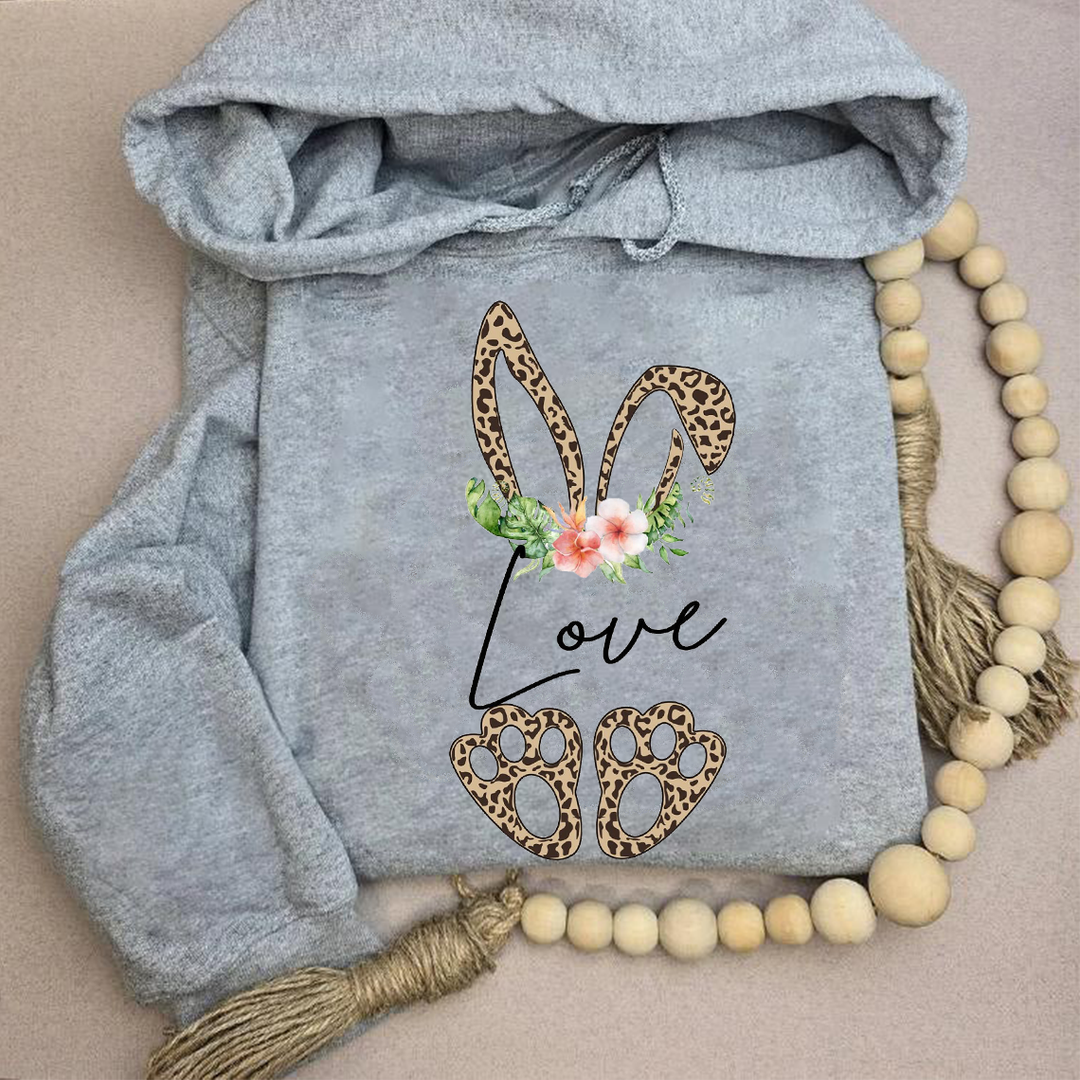 Custom leopard print rabbit hoodie