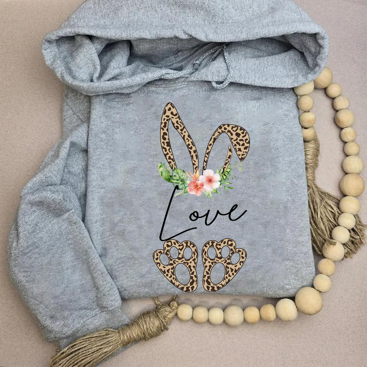 Custom leopard print rabbit hoodie