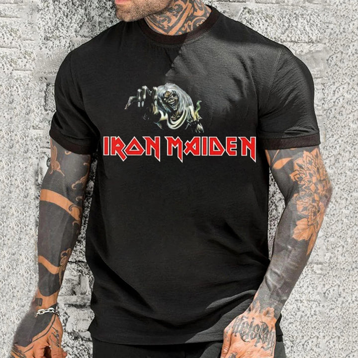 Personalized Iron Maiden Piece Of Mind Skull Print T-Shirt