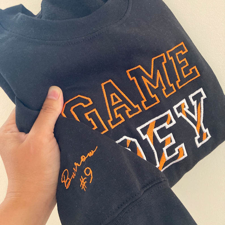 Cincinnati Bengals embroidered Sweater Unisex Gifts bengals who dey Burrow Number 9 nine gifts trendy cozy sweatshirt crewneck Super bowl