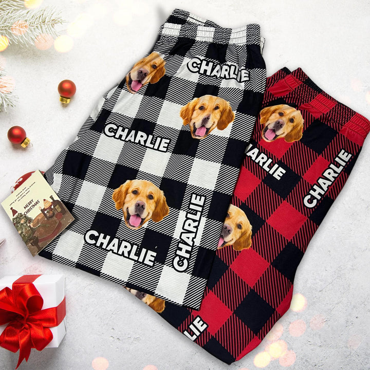 Personalized Photo & Name Pajamas,Custom Pajama Pants Men Women