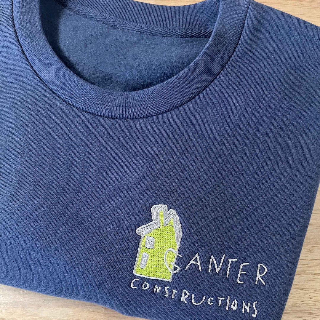 Custom Kids Art Embroidered Tshirt or Personalised Hoodie