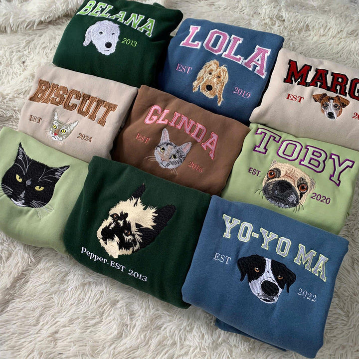 Personalized Pet Face and Pet name Sweatshirt, Christmas Gift