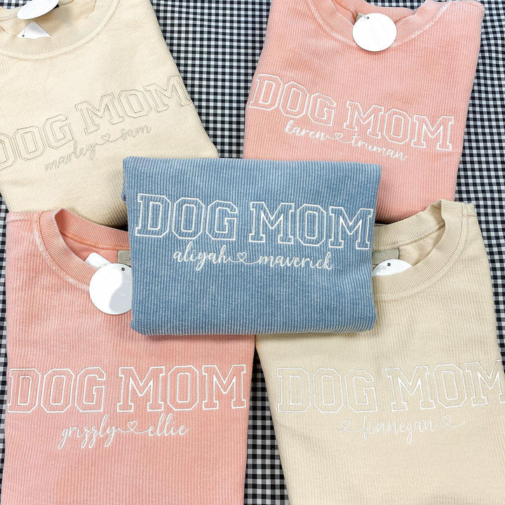 Customize your own sweatshirt with dog names