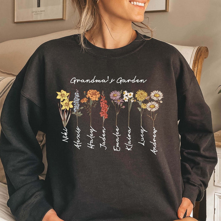 Grandma's Garden Custom Birthflower Sweatshirt