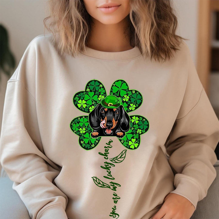 Custom You are my lucky charm Dog shamrock print sweatshirt