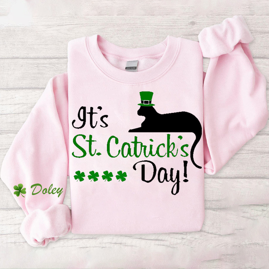 Sweat-shirt « One Lucky Cat Mom »
