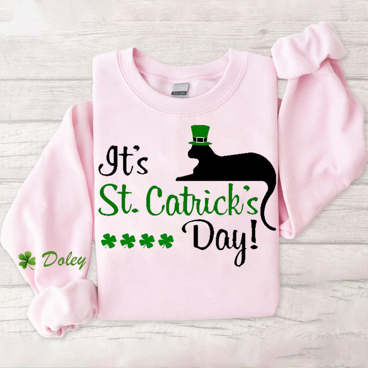 Sweat-shirt « One Lucky Cat Mom »