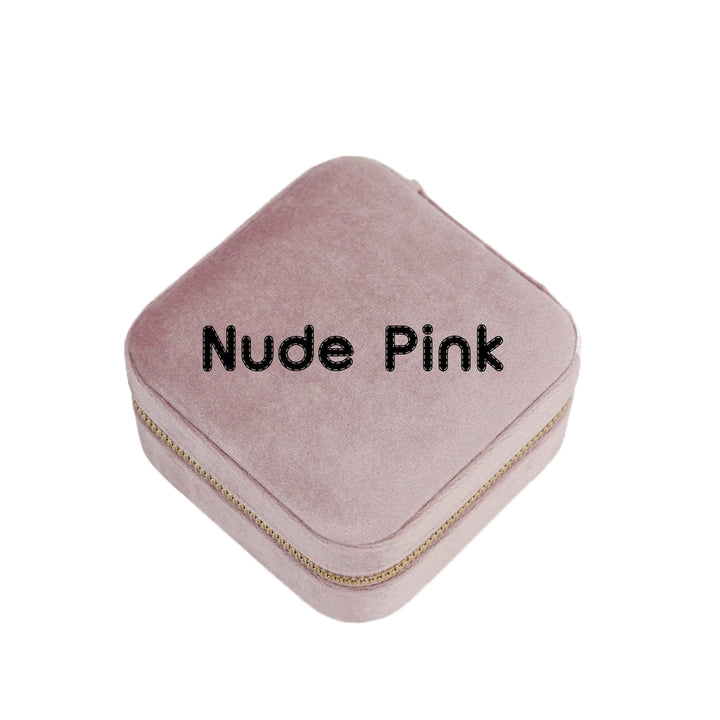 Custom Name Velvet Travel Jewelry Case • Personalized Jewelry Box