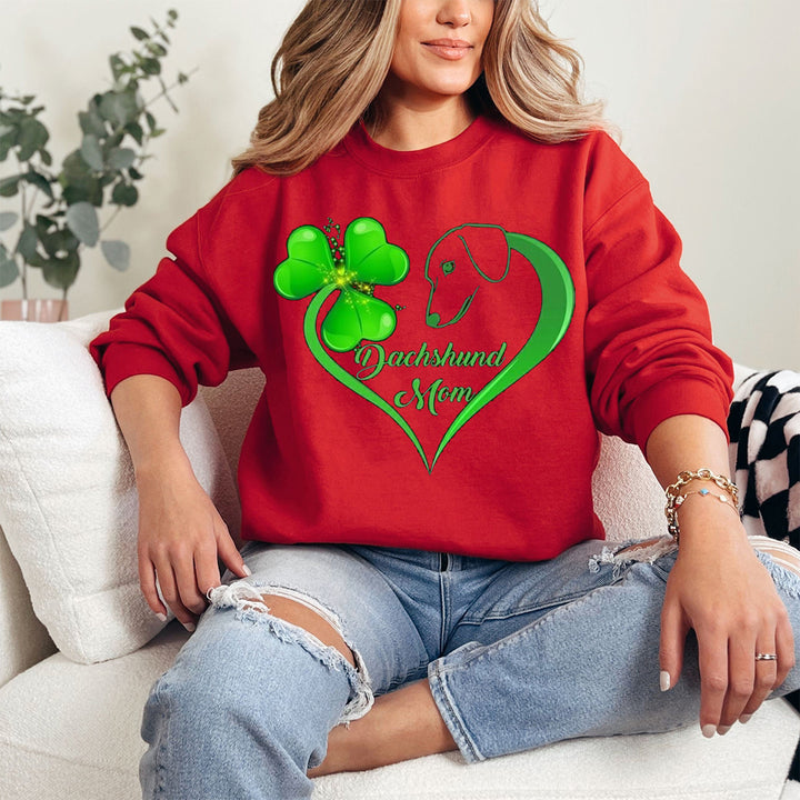 Custom St. Patrick's doghead clover sweatshirt