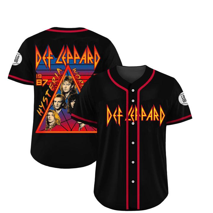 Personality Talk Def World Rour Leppard  Baseball jersey