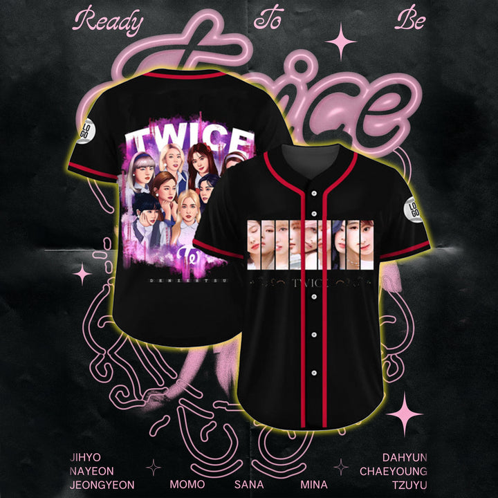Personalized K-POP Twice Photo Baseball Jersey