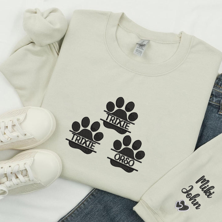 Custom claw print embroidery hoodie