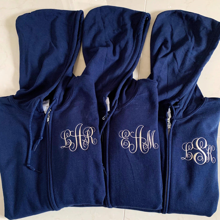 Monogrammed Full Zip Jacket, Monogrammed Fleece Jacket