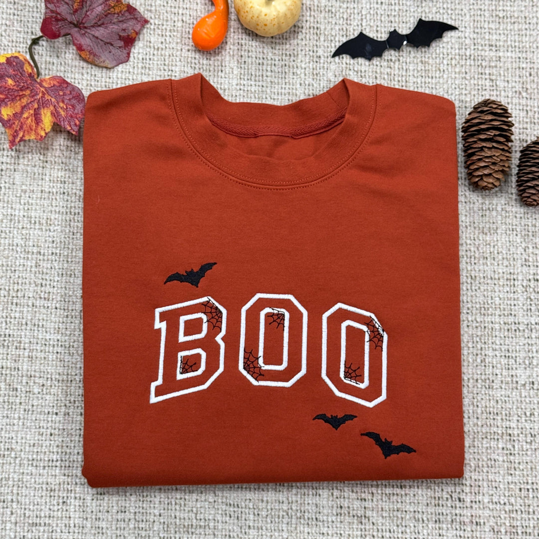 Spooky Embroidered Halloween Sweatshirt