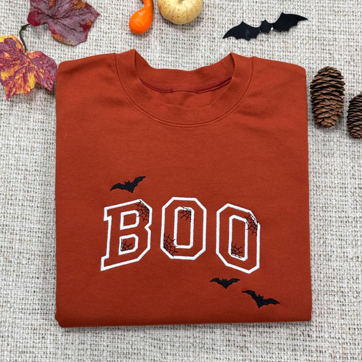 Spooky Embroidered Halloween Sweatshirt