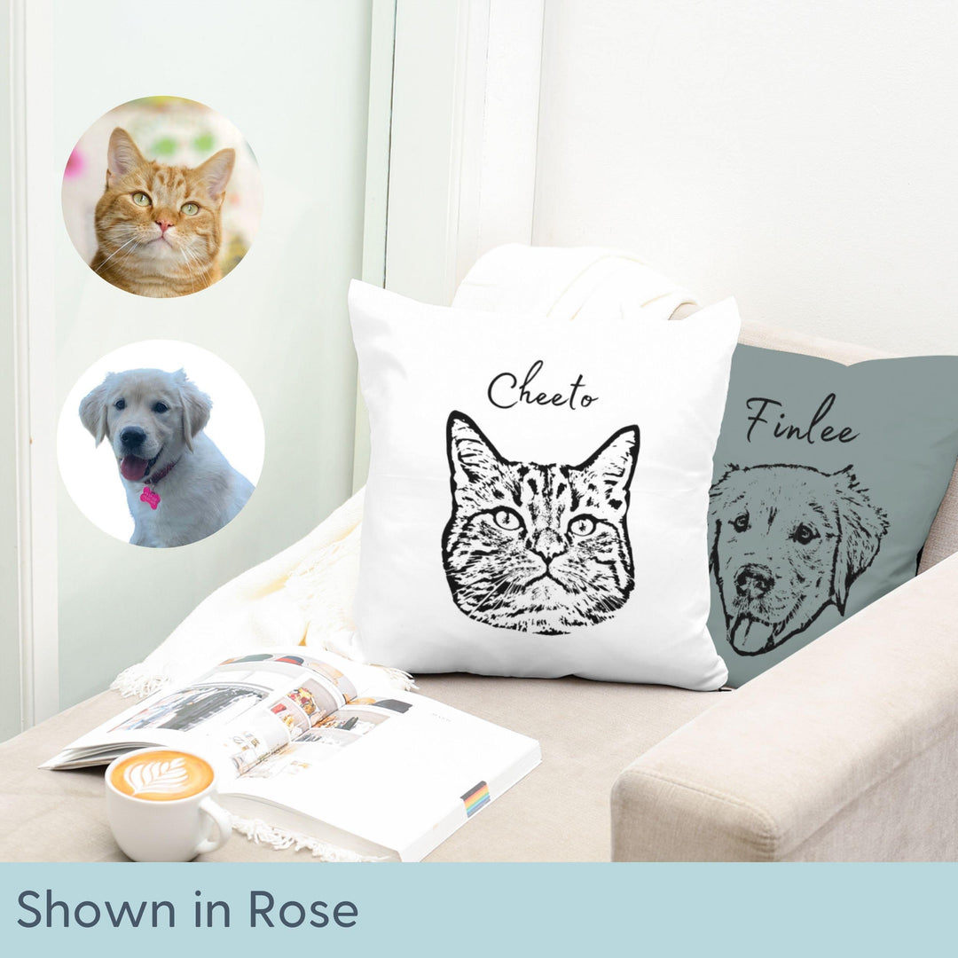 Custom Pet Pillow Using Pet Photo + Name Custom Dog Pillow