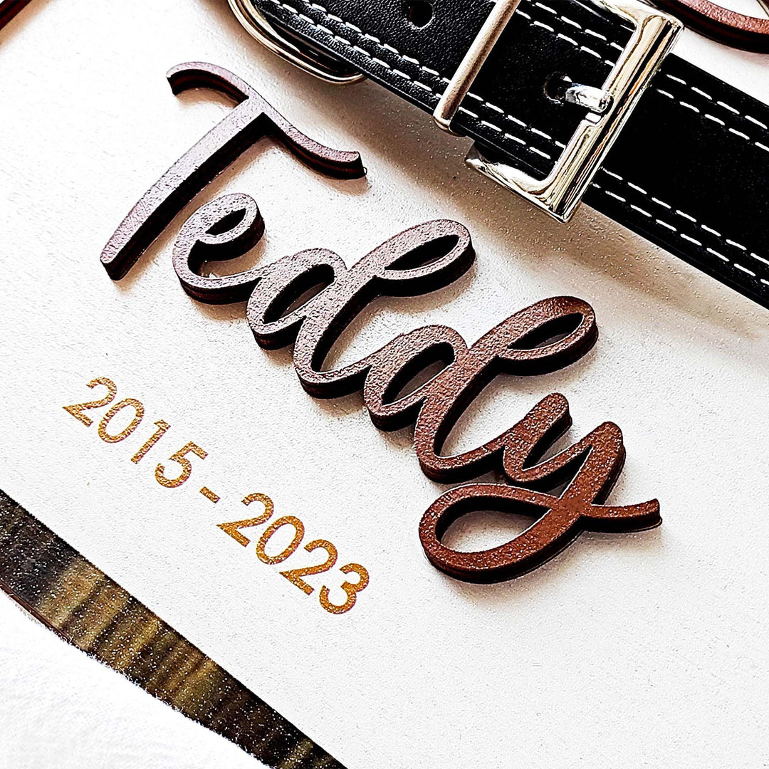 Custom Memorial Pet Collar Frame,Personalised one-line Pet Framed Art, Loss Of Dog, Cat Loss Gifts, Pet Collar Holder,Pet Loss Gifts