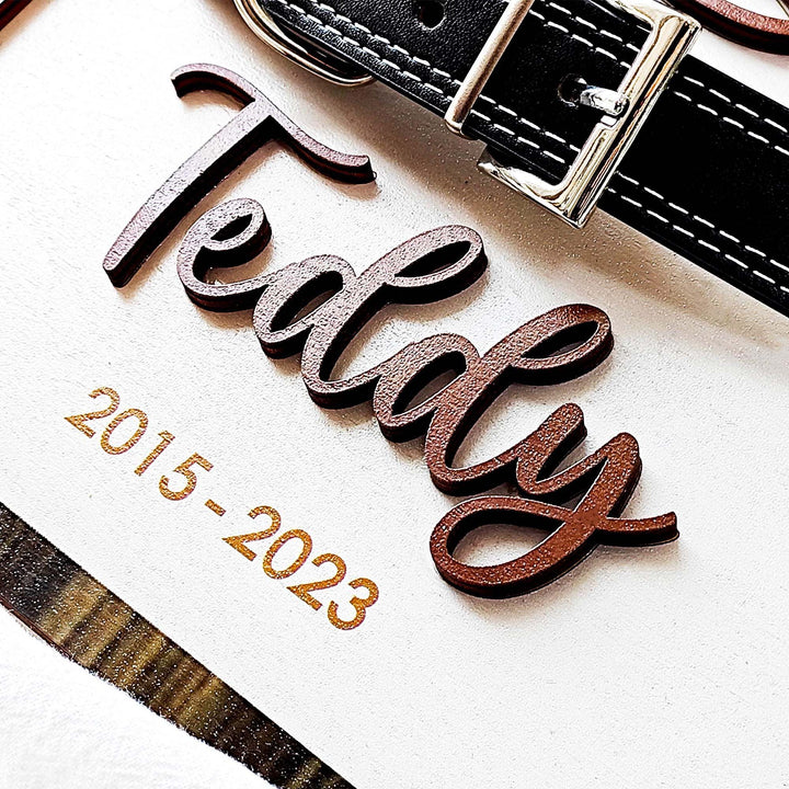 Custom Memorial Pet Collar Frame,Personalised one-line Pet Framed Art, Loss Of Dog, Cat Loss Gifts, Pet Collar Holder,Pet Loss Gifts