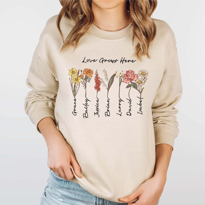 Grandma's Garden Custom Birthflower Sweatshirt