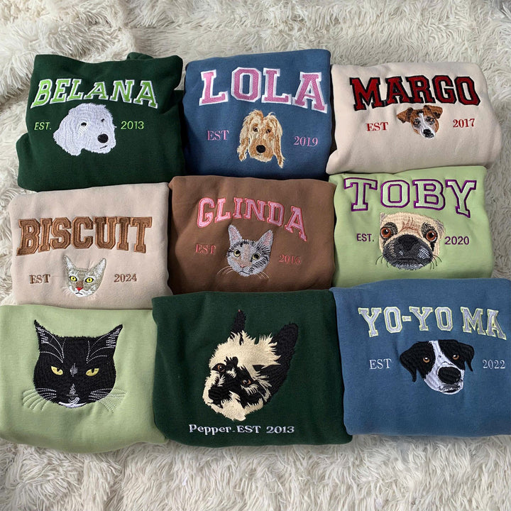 Personalized Pet Face and Pet name Sweatshirt, Christmas Gift