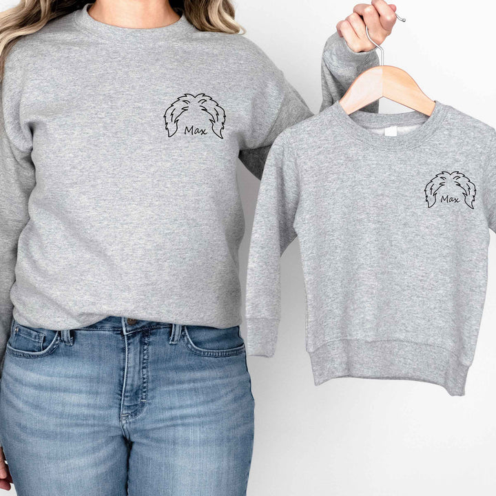 Custom Dog and Cat Ears Mom Sweatshirt