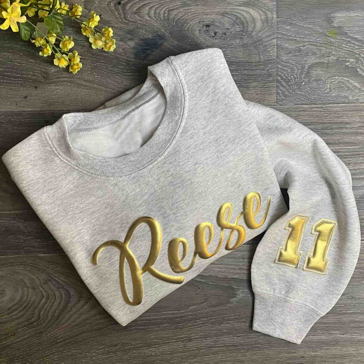 Custom Team Embossed Puff Sweatshirt