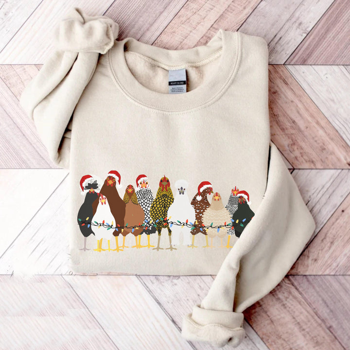 Christmas Harvest print hoodie