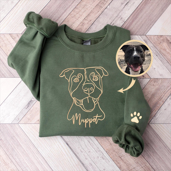 Personalized Pet Face and Pet name Sweatshirt