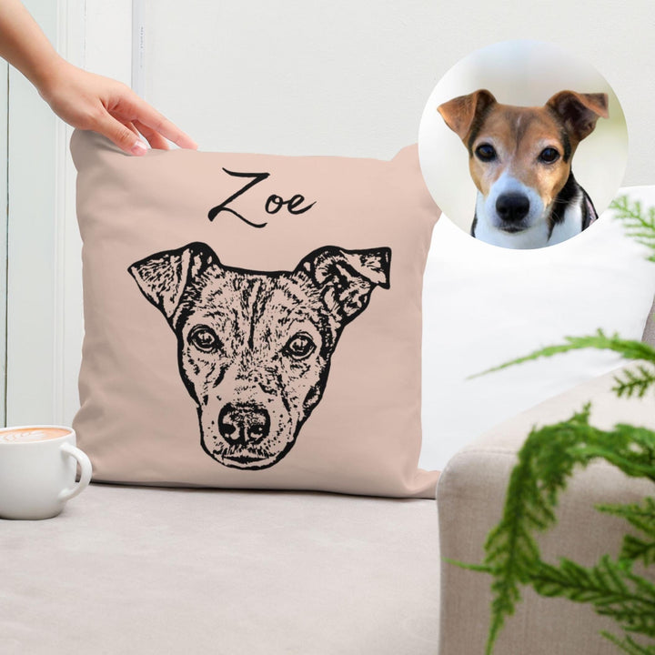 Custom Pet Pillow Using Pet Photo + Name Custom Dog Pillow
