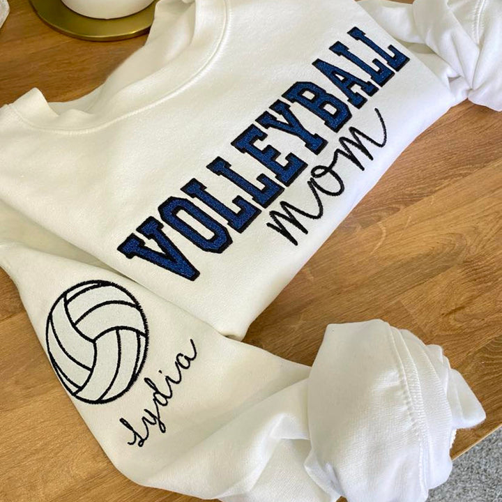 Personalized Embroidered Volleyball Mom Sweatshirt