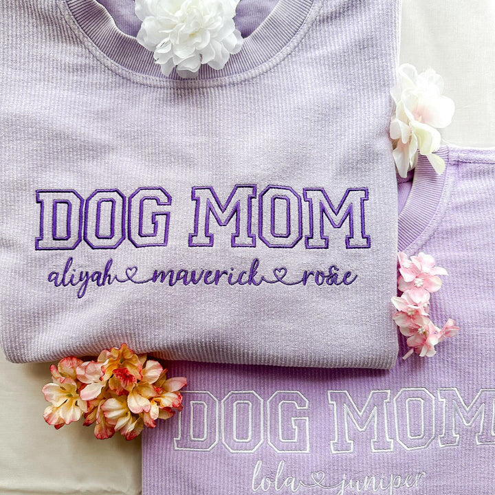 Customize your own sweatshirt with dog names