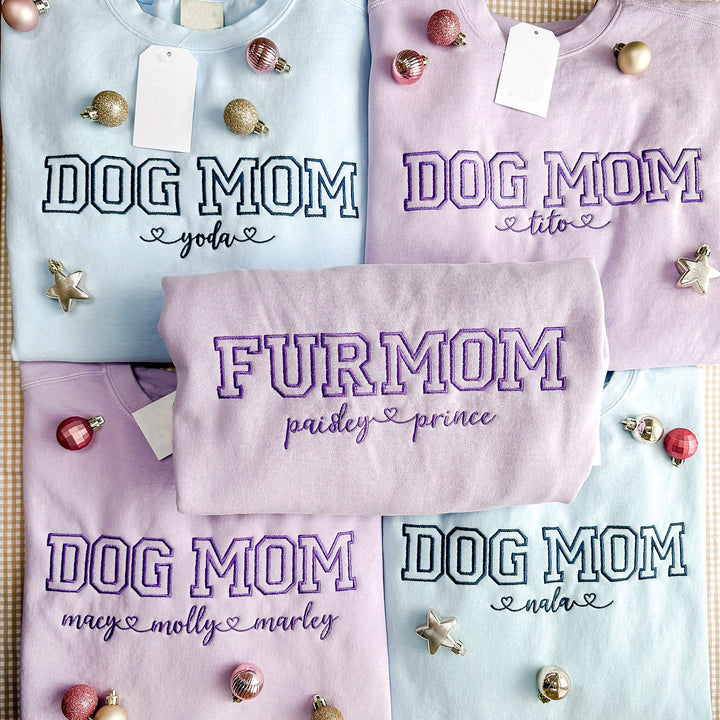Customize your own sweatshirt with dog names