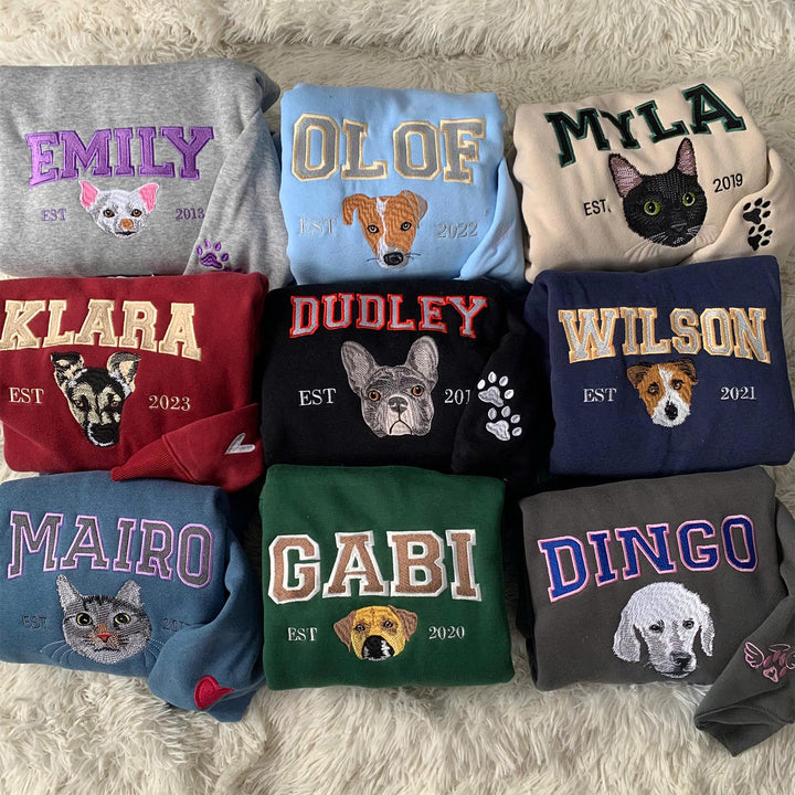 Personalized Pet Face and Pet name Sweatshirt, Christmas Gift