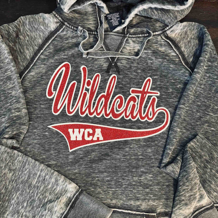 Distressed Hoodie With Glitter Or Regular Team Names